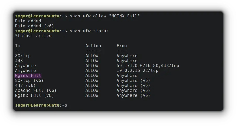 Sudo Ufw Enable Command Not Found