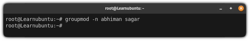 change group name in ubuntu