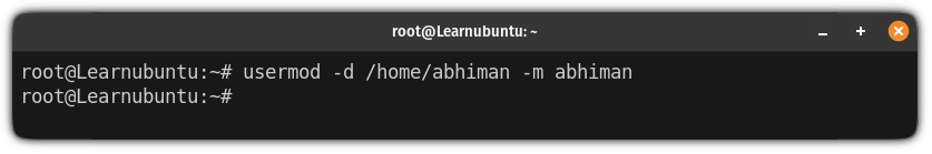 change name of home directory in ubuntu