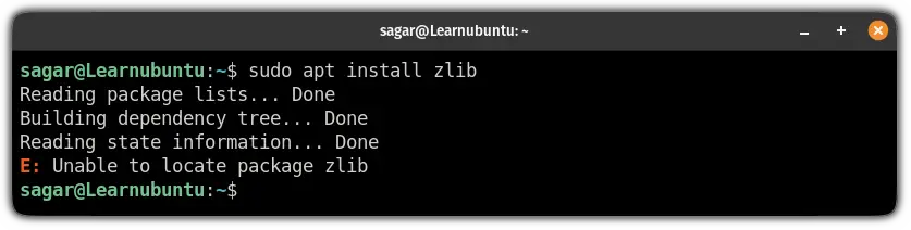 Как установить zlib ubuntu