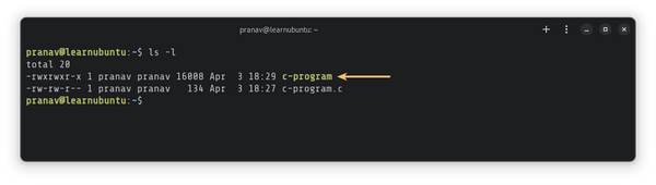 Running C Programs in Ubuntu Command Line