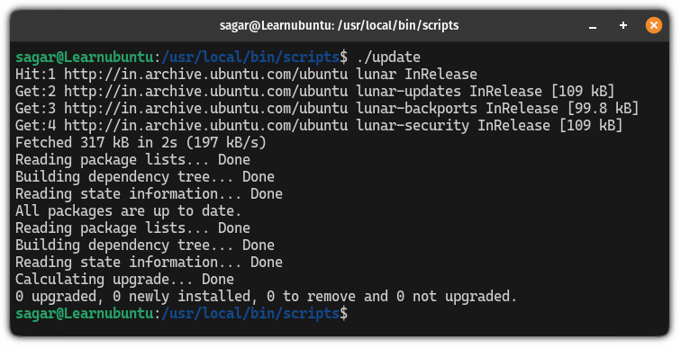 Create Custom Commands in Ubuntu